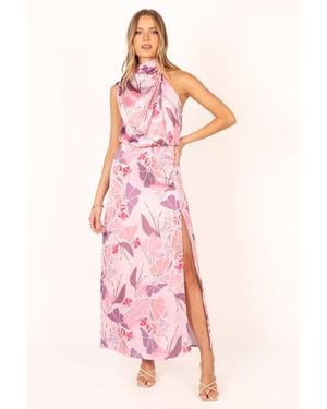 Petal & Pup Amelia Halterneck Maxi Dress - Pink
