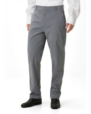 Pcfg Cotton Blend Striped Woven Casual Pant - Gray