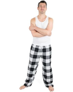 Leveret Cotton Flannel Pajama Pants - White