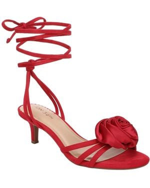 On 34th Cahlliee Rose Lace-up Dress Sandals - Red