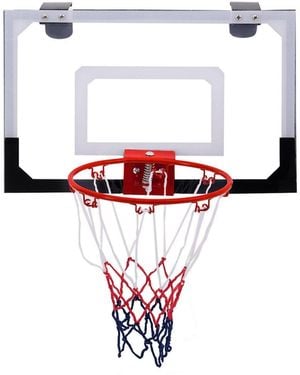 SUGIFT Over-the-door Mini Basketball Hoop Includes Basketball And 2 Nets - White