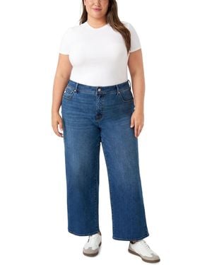 Seven7 Plus Size Loose Sneaker Jeans - Blue