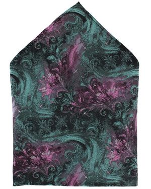 Trafalgar The Arcane Storm Silk Novelty 12x12 Pocket Square - Green