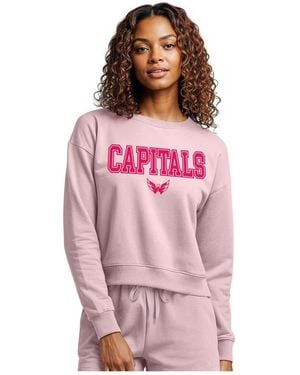 Concepts Sport Washington Capitals Tonal Pullover Sweatshirt - Pink