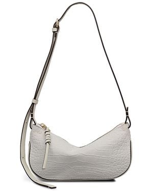 Radley The Iris Faux Croc Small Zip Top Crossbody Bag - Gray