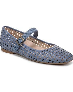 Vionic Alameda Woven Mary Jane Flats - Blue