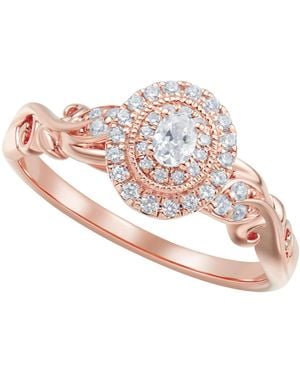Macy's Diamond Halo Ring (1/3 Ct. T.w. - Pink