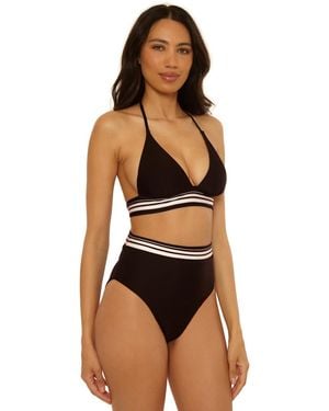 Trina Turk Bougainvillea Reversible High-waist Swim Bottom - Black