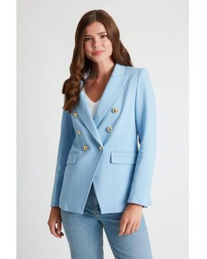 Caldwell Collection Pauline Double Breasted Blazer - Blue