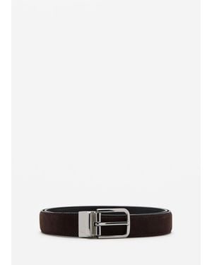 Mango Reversible Nappa Leather Belt - White