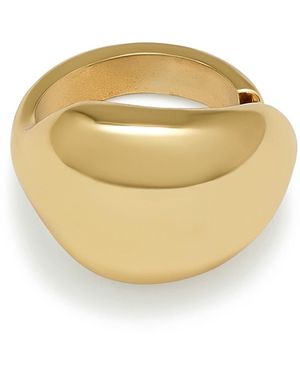 Robert Lee Morris Leaf Dome Cocktail Ring - Metallic