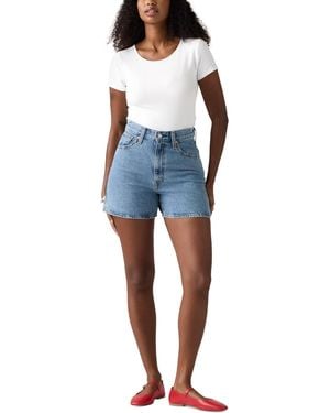 Levi's Cotton Cinch-waist Denim Shorts - Blue