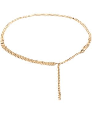 Michael Kors Michael Double Chain Belt - White