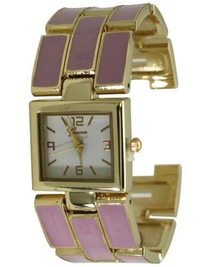 Olivia Pratt Gold Details Bangle Bracelet Watch - Green