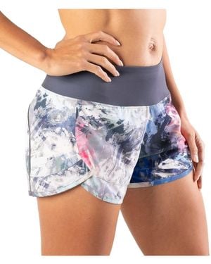 FURLING 3 Inch Lightweight Workout Running Shorts With Mesh Liner Zip Pocket - Blue