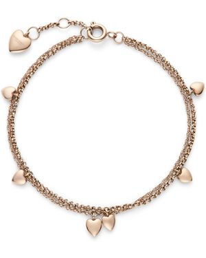Olivia Burton Mini Heart Tone Stainless Steel Bracelet - Metallic