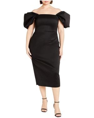 City Chic Elyse Dress - Black