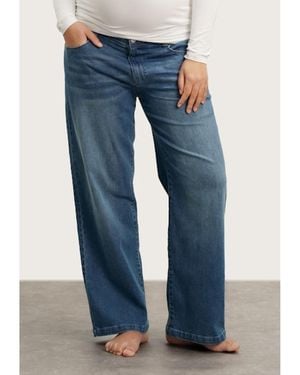 Nom Maternity Maternity Slouch Under The Belly Denim - Blue