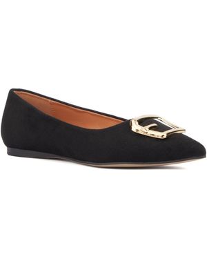 TORGEIS Hartwell Buckle Detail Ballet Flat - Black