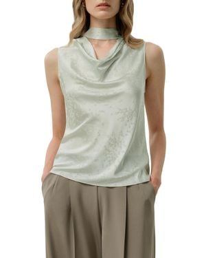 LILYSILK Ying Jacquard Silk Tank - Green