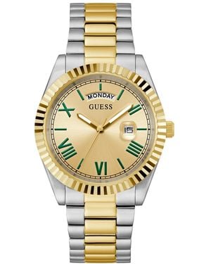 Guess Quartz Two-tone Stainless Steel Watch 42mm - Metallic