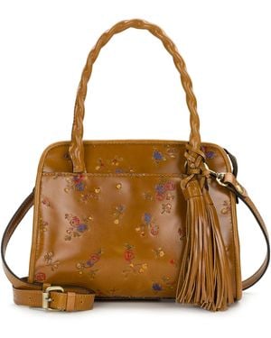Patricia Nash Paris Leather Small Satchel Bag - Brown