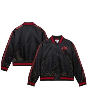 Mitchell & Ness Buffalo Bills Raglan Satin Full-snap Jacket - Black