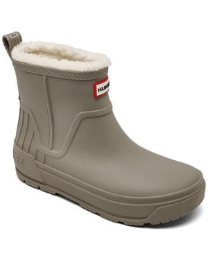 HUNTER Willa Insulated Waterproof Rain Booties From Finish Line - Brown