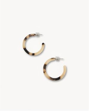 Machete Mini Hoop Earrings - White