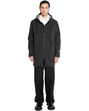 Stutterheim Stockholm Patch Matte Raincoat - Black