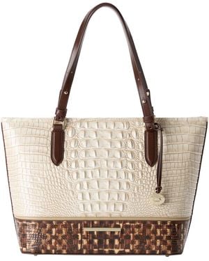 Brahmin Asher Zip-top Large Tote Handbag - Natural