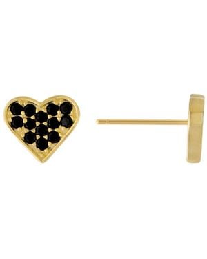 Giani Bernini Post Heart Stud Earrings - Black