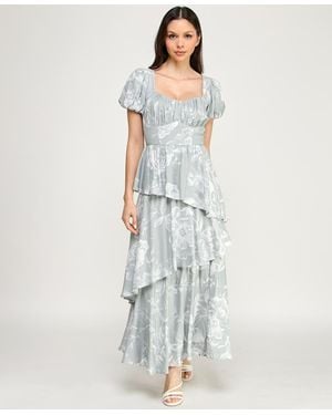 ROW A Sweetheart Neck Tiered Maxi Dress - White