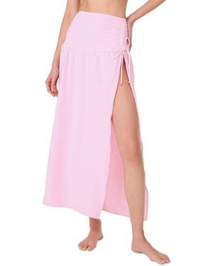 Kate Spade Kate Spade Striped Side-tie Cover-up Skirt - Pink