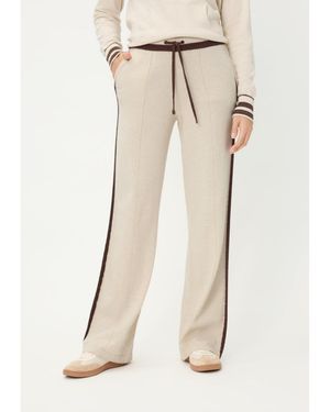 Olsen Anna Fit Wide Leg Knit Drawstring Pant - Natural