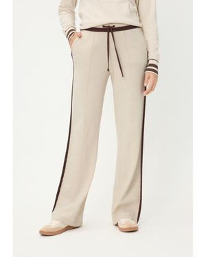 Olsen Anna Fit Wide Leg Knit Drawstring Pant - Natural