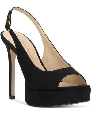 Jessica Simpson Sibilla Slingback Platform Stiletto Pumps - Black