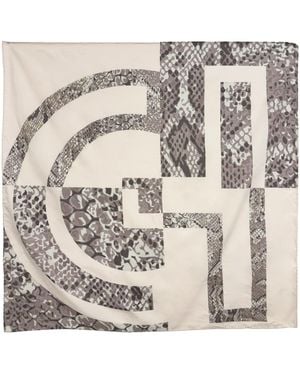Cole Haan Snake Print Scarf - Metallic