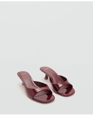 Mango Kitten Heel Sandals - Purple