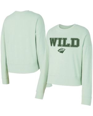 Concepts Sport Minnesota Wild Tonal Pullover Tri-blend Sweatshirt - Green