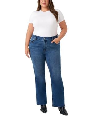 Seven7 Plus Size Tummy Less Bootcut Jeans - Blue