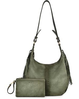 Old Trend Hydrangea Large Vintage Ombre Shoulder Handbag - Green