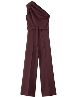 Mango Asymmetric Belt Jumpsuit - Purple