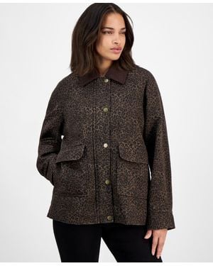 BCBGMAXAZRIA Corduroy-collar Barn Jacket - Brown
