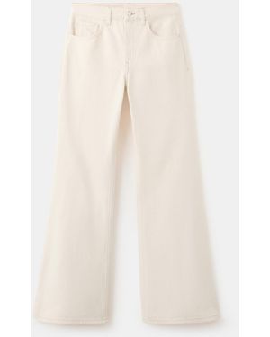 Mango Mid-rise Flared Jeans - Natural