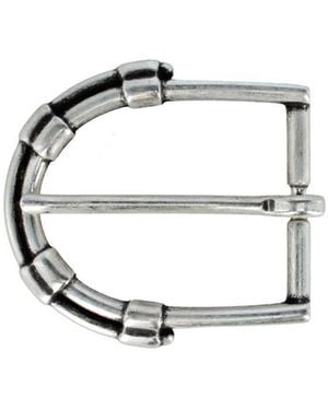 Trafalgar 35mm Solid Brass Italian Horseshoe Inspired Harness Belt Buckle - White