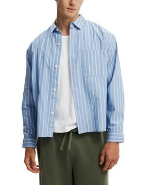 Cotton On Hampton Long Sleeve Shirt - Blue