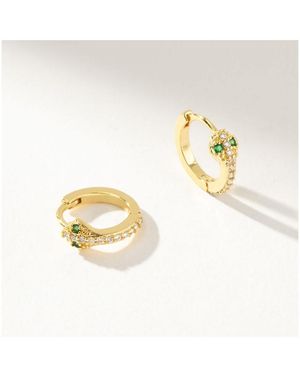 UNCOMMON JAMES 14k -plated Snake huggie Earrings - Metallic
