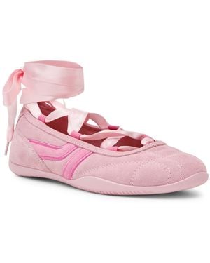 Steve Madden Promise Lace-up Ballet Sneakers - Pink