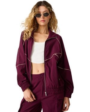 Steve Madden Jacey Zip-front Jacket - Red